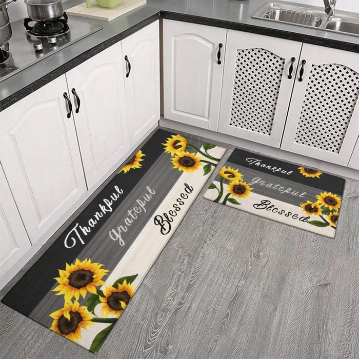 Sunflower and butterfly kitchen decor