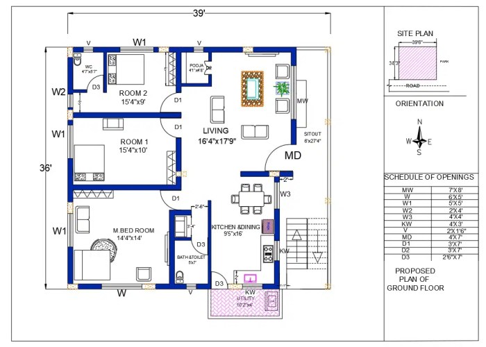 1400 square feet house design