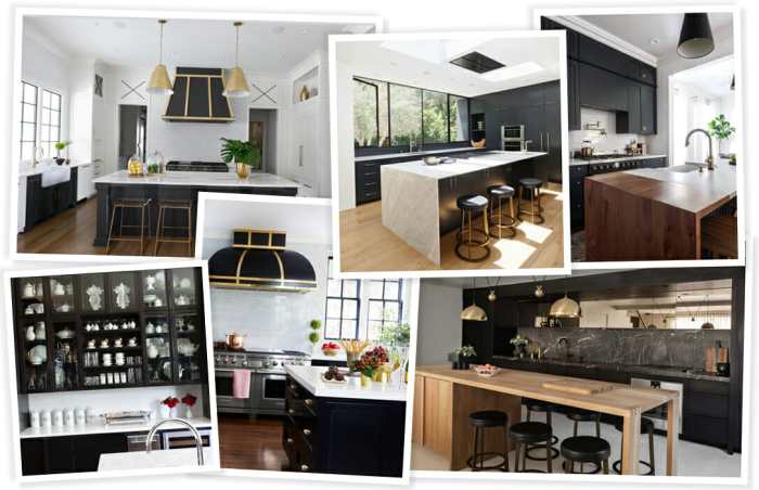 Gold and black kitchen decor