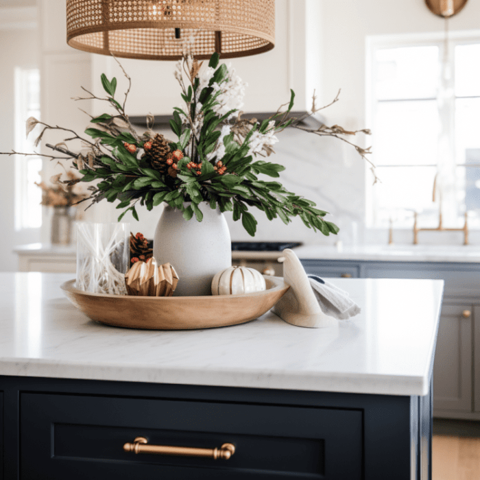 Kitchen counter christmas decor