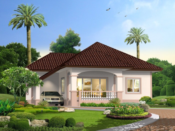 One storey bungalow house design