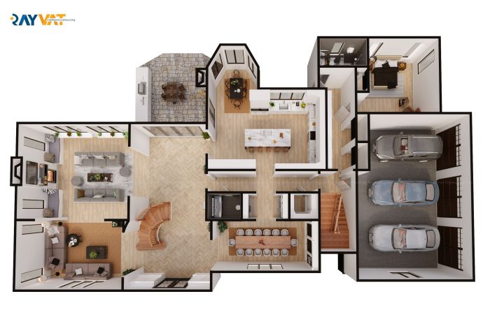 Floor plan inside whole house design