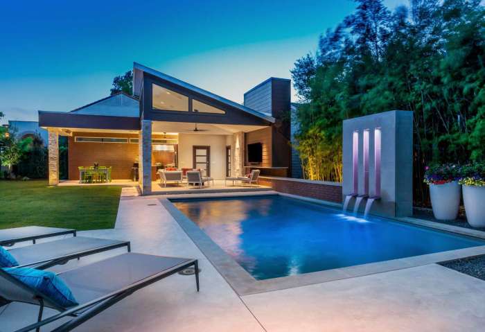 Modern house design with pool