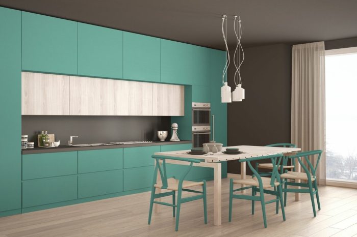 Turquoise decor for kitchen