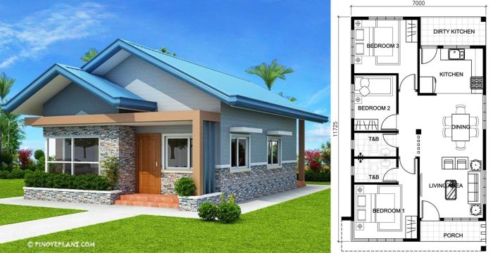 House bungalow plan floor plans philippines story pinoy philippine designs small php modern simple lay 150k meters pinoyhouseplans thoughtskoto size