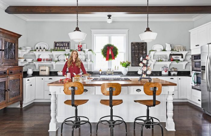 Kitchen counter christmas decor