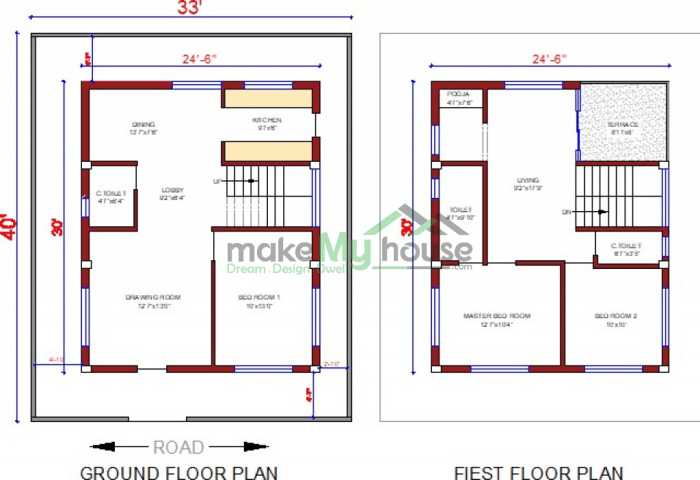 24 x 30 house design