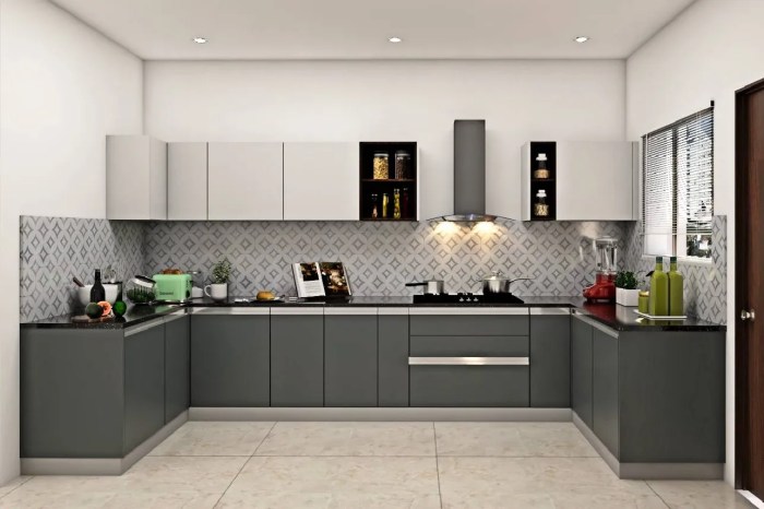 Grey and white kitchen decor