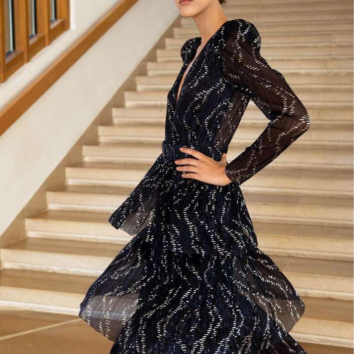 Dress long sleeve wedding guest