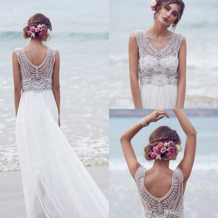 Wedding dresses with beading and crystals