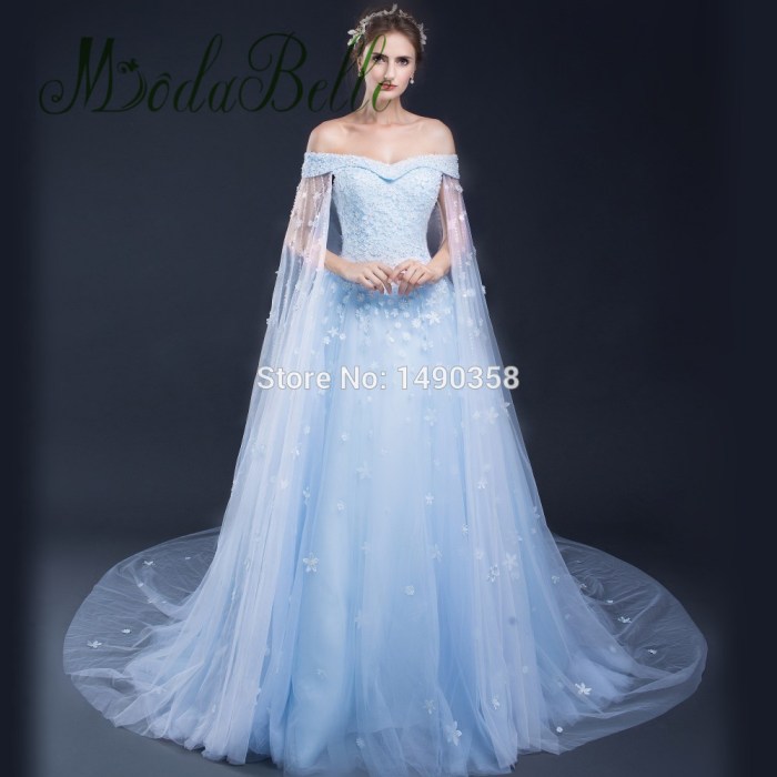 Women's light blue dress for wedding