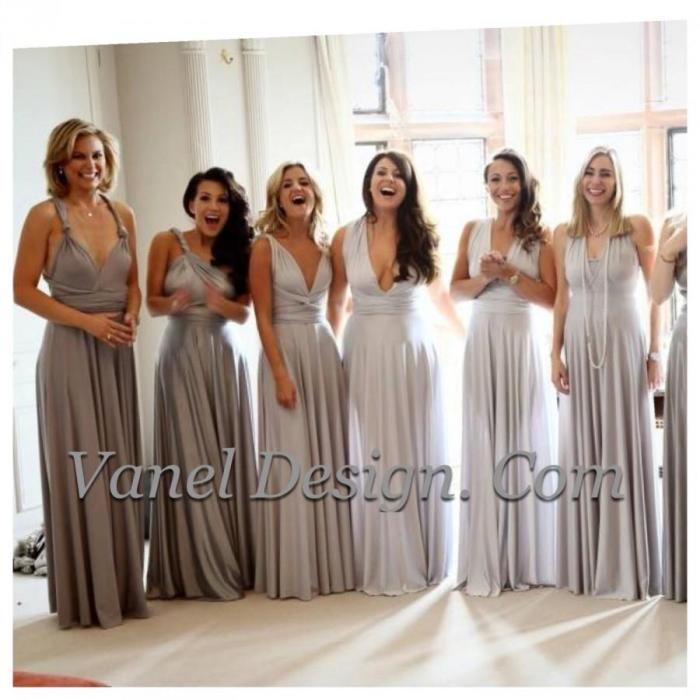 Wedding dresses silver grey