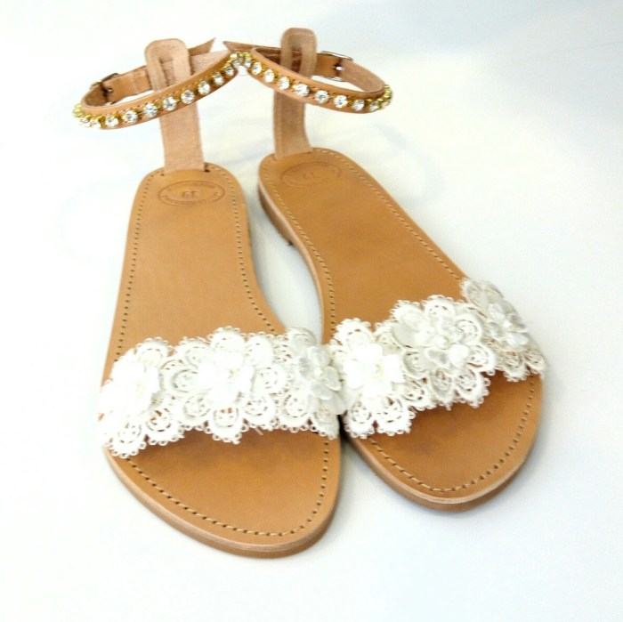 White dress sandals wedding