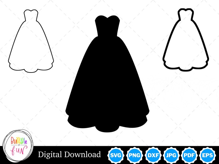 Different wedding dress shapes