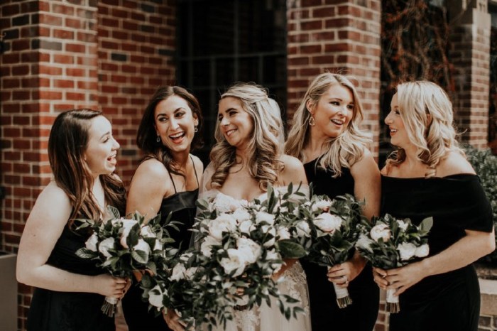 Black dress winter wedding guest