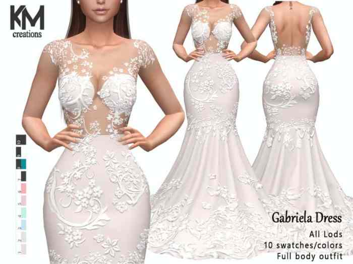 Wedding dresses sims 4