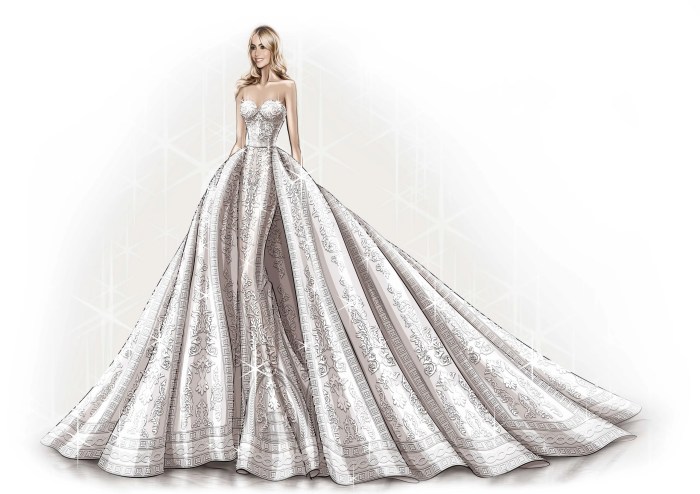 Bump friendly wedding dress